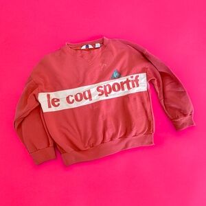 Vintage 90s Le Coq Sportif Embroidered Red Crewneck Sweatshirt Women’s